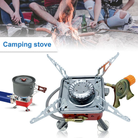 Outdoor Gas Burner Windproof Camping Stove Portable Folding Ultralight Split Lighter Tourist Equipment For Hiking