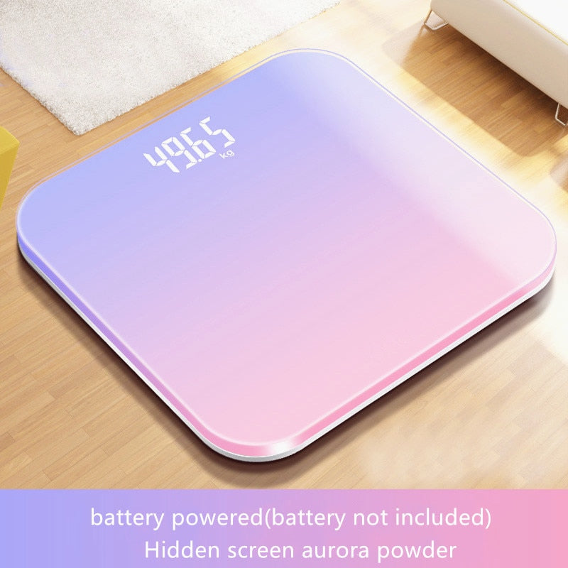 USB rechargeable weight scale bathroom scale floor scale household electronic scale tempered glass smart digital scale 