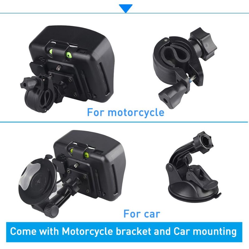 Car Motor Navigator GPS Motorcycle Waterproof GPS Navigation with FM Bluetooth Free Maps