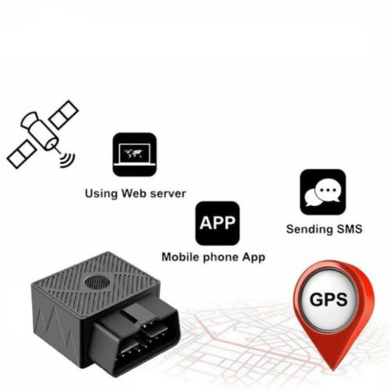 GPS Tracker Mini Vehicle Diagnosis Tracking Device Real Time Monitoring Car OBDII Positioning Locator Mileage Statistics