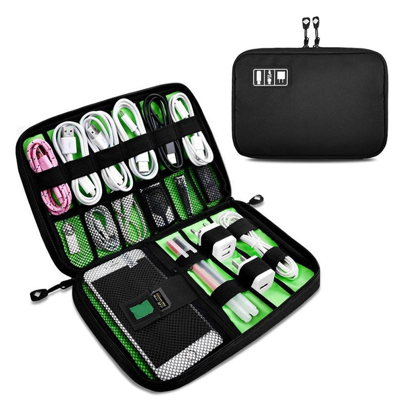 Cable Organizer System Kit Case USB Data Cable Earphone Wire Pen Power Bank Storage Bags Digital Gadget Devices Travel