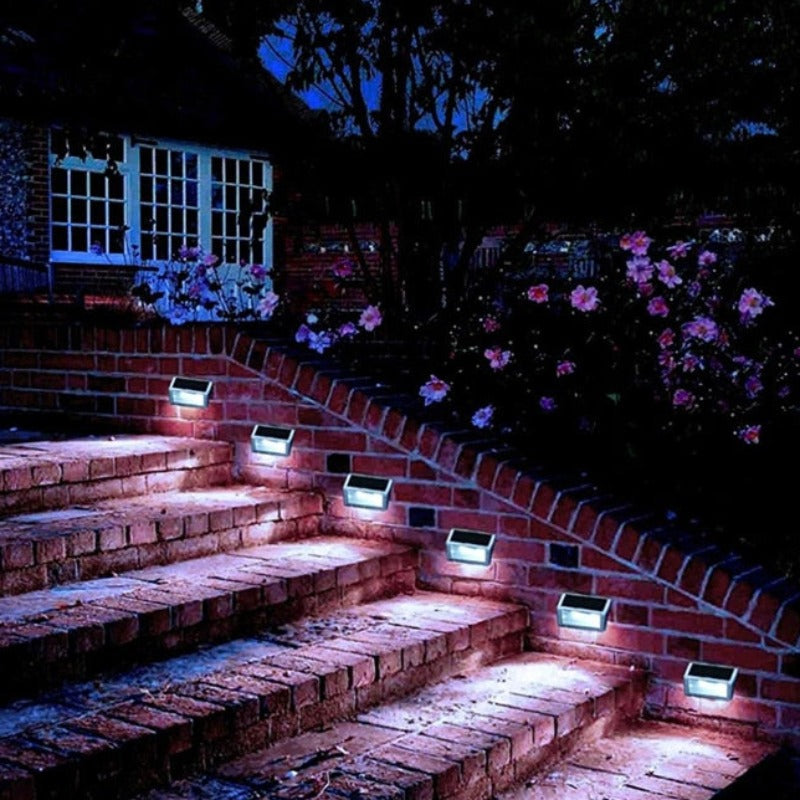 Outdoor Wall Light Modern Solar Powered Lamp Smart Lighting Sensor IP65 Waterproof Porch Lights Outside Stairs Pathway Garden