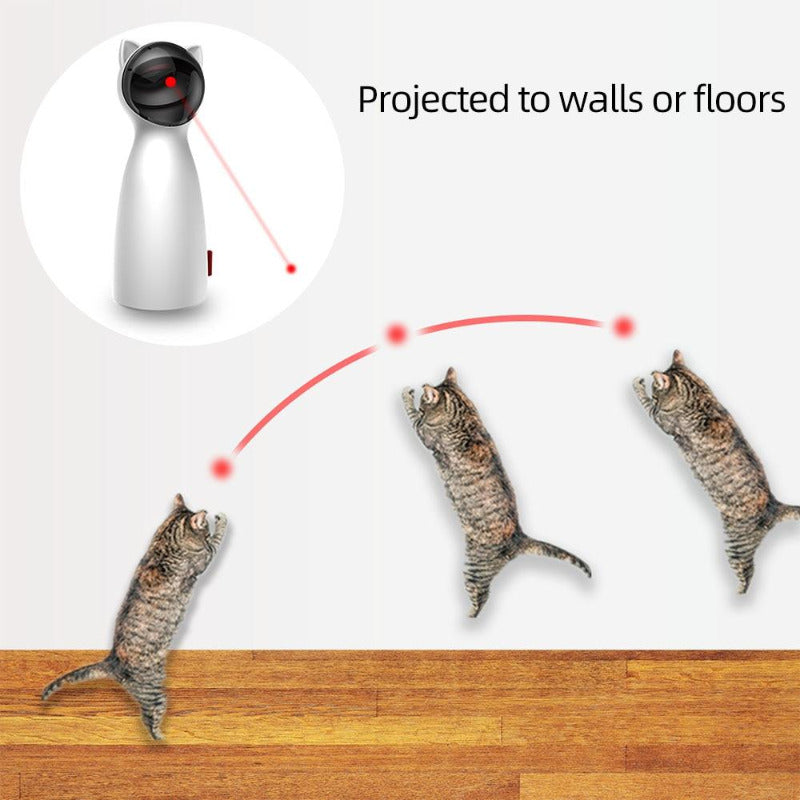 Cat Interactive Toy LED Laser Funny Toy Automatic laser cat Toy Auto Rotating Cat Exercise Training Entertaining Toy Multi-Angle