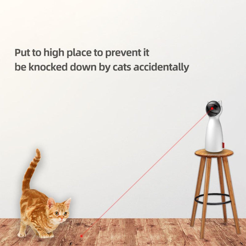 Cat Interactive Toy LED Laser Funny Toy Automatic laser cat Toy Auto Rotating Cat Exercise Training Entertaining Toy Multi-Angle