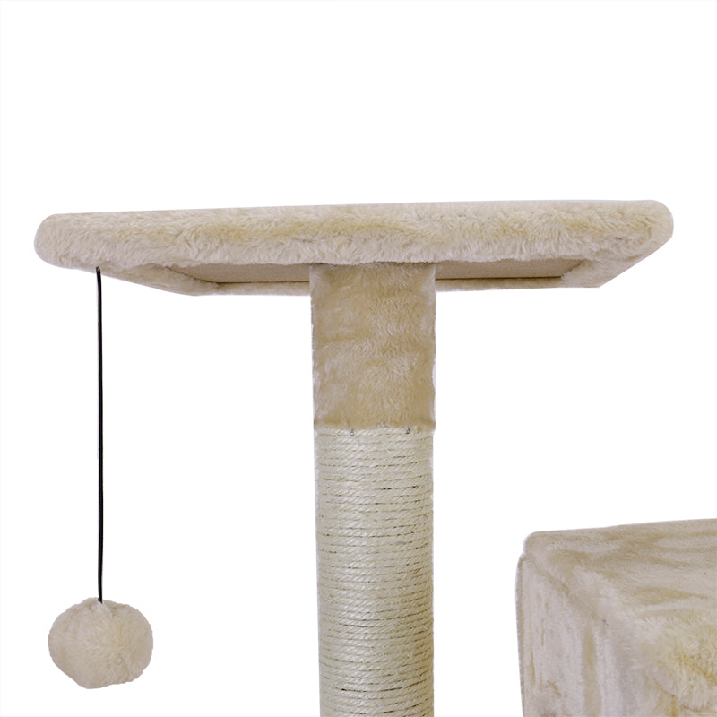 Luxury Multi-layer Cat Condo Bed House For Cat Durable Sisal Scratching Post Cat Tree With Hammock Cat Furniture