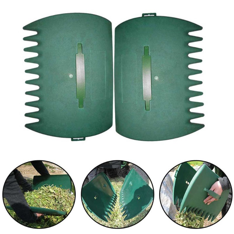 Lightweight Leaf Scoops, Hand Rakes, Hand Held Claws Rubbish Pick Up Portable 1 Pair for Garden Cleaning Yard Grass Clippings