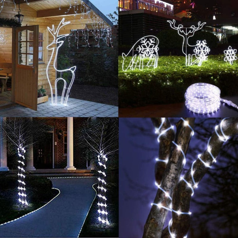 Outdoor Solar Lamps 50/100 LEDs Solar Rope Tube String Lights Waterproof Solar Garden Light for Yard Decor