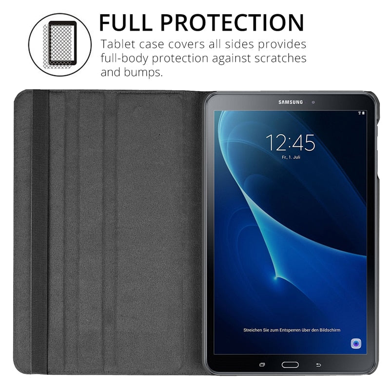 Rotating Case Stand Cover for Samsung Galaxy Tab A8 10.5 SM-X200 A7 SM-T500 8.7 T220 S6 Lite 10.4 P610 A 10.1 T510 T580 8.0 T290