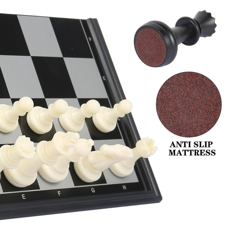3-in-1 Magnetic Portable Chess/Checkers/Backgammon