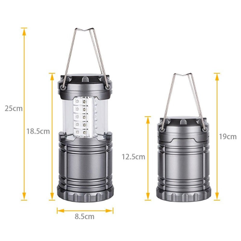 Portable Camping Lantern Hanging Tent Light Collapsible 30 LED Lightweight Flashlight Emergency Linternas For Hiking Camping