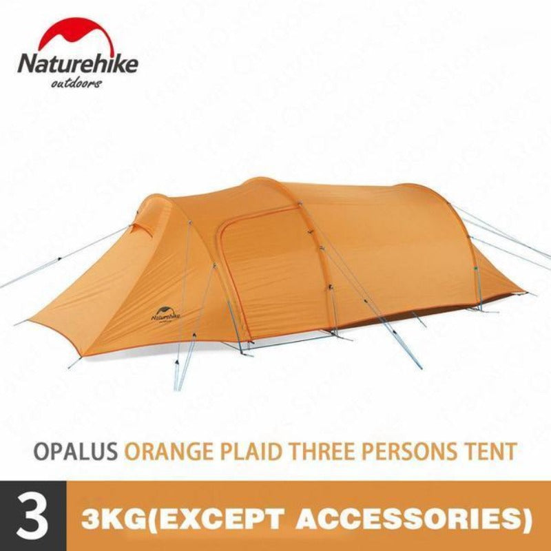 Naturehike Opalus Tunnel Tent Outdoor 2-3 Persons Camping Tent 20D Silicone/210T Polyester fabric Tent NH17L001-L free footprint