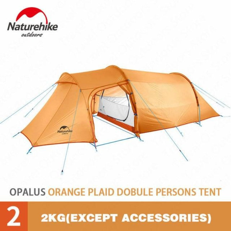 Naturehike Opalus Tunnel Tent Outdoor 2-3 Persons Camping Tent 20D Silicone/210T Polyester fabric Tent NH17L001-L free footprint