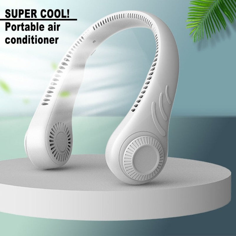 Hanging Neck Fan Portable Cooler Fan USB Leafless 4000Mah Rechargeable mini fan 360 Degree Neckband Fan 78 Surround Air Outlets