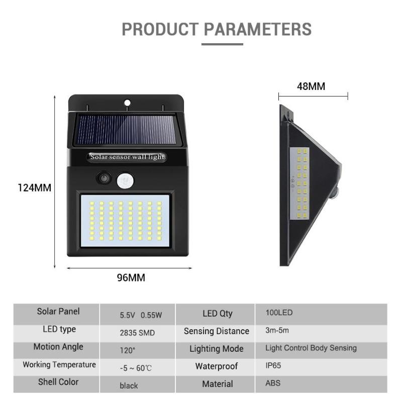 Solar Garden Lights Outdoor Solar Lamp PIR Motion Sensor Street Light Waterproof Wall Light for Patio Pathway