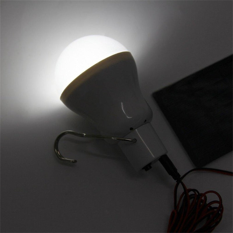 Solar Powered Lamp Portable Led Bulb Lights Solar Energy Panel Led Lighting for Camp Tent Night Fishing Emergency Lights Flash