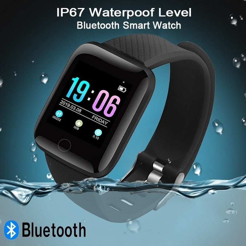 Smartwatch 116 Plus Smart Bracelet IOS Android Electronics Smart Fitness Wristwatch Tracker With Silicone Strap Watche