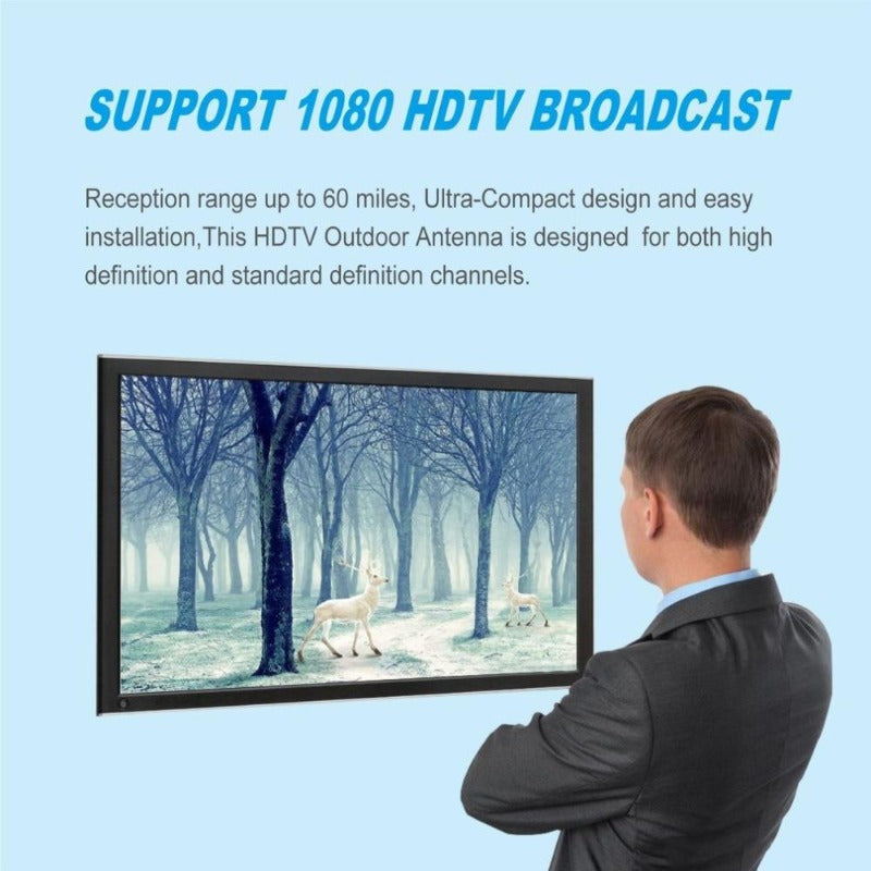 HD Digital TV Antenna For HDTV DVBT/DVBT2 470MHz-860MHz Outdoor TV Antenna Digital Amplified HDTV Antenna