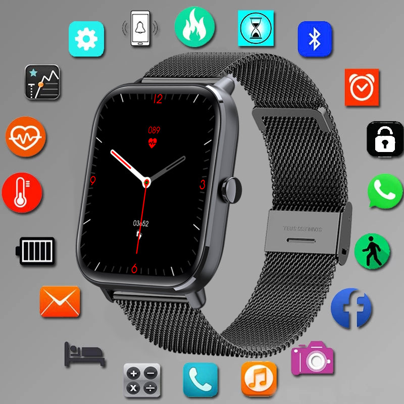 Smart Watch Pk P8 Men Heart Rate Monitor Body Temperature Waterproof Women Smartwatch Fitness Tracker For iPhone