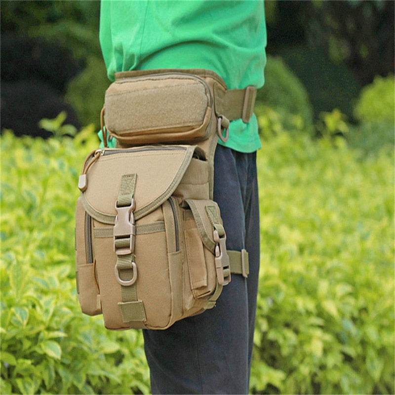 Men Leg Bag Hip Motorcycle Bags Military Waist Bag Utility Belt Pack Pouch Adjustable Hiking Male Tactical Waist Bag 