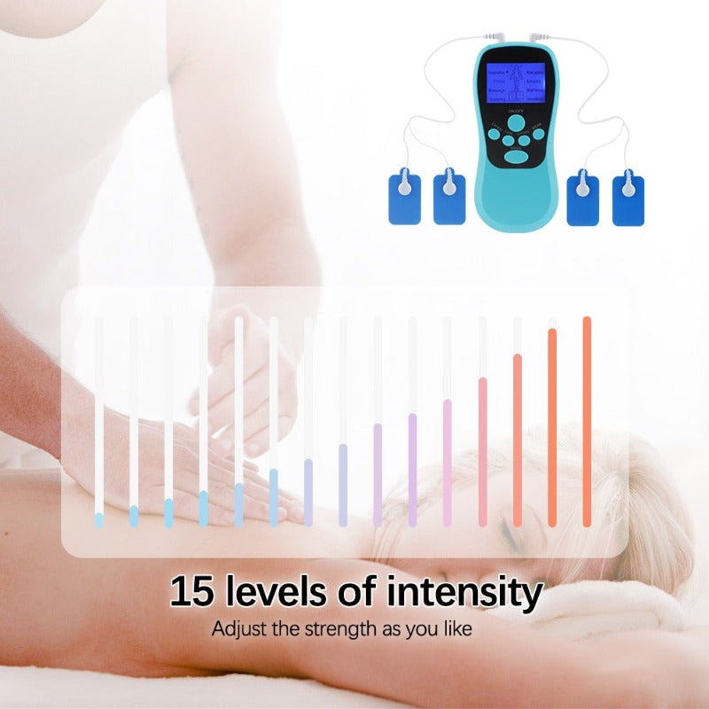 8 Modes Electric Muscle Stimulator Dual Output EMS Acupuncture Body Massage Digital Therapy Machine Electrostimulator Massager