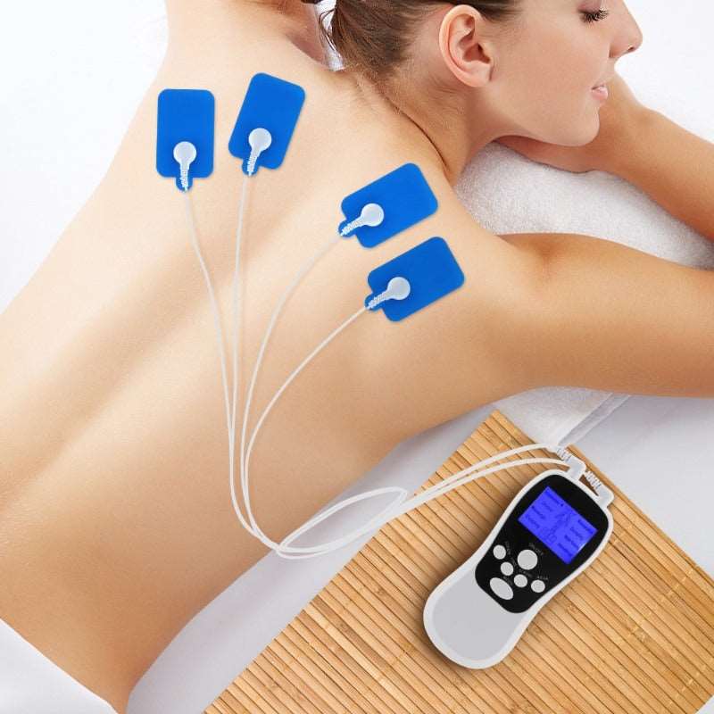 8 Modes Electric Muscle Stimulator Dual Output EMS Acupuncture Body Massage Digital Therapy Machine Electrostimulator Massager