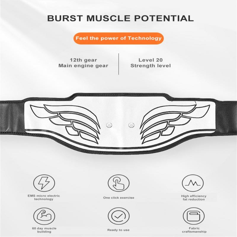 Muscle Stimulator EMS Abdominal belt Trainer LCD Display Abs Fitness Training Home Gym Weight Loss Body Slimming belly training