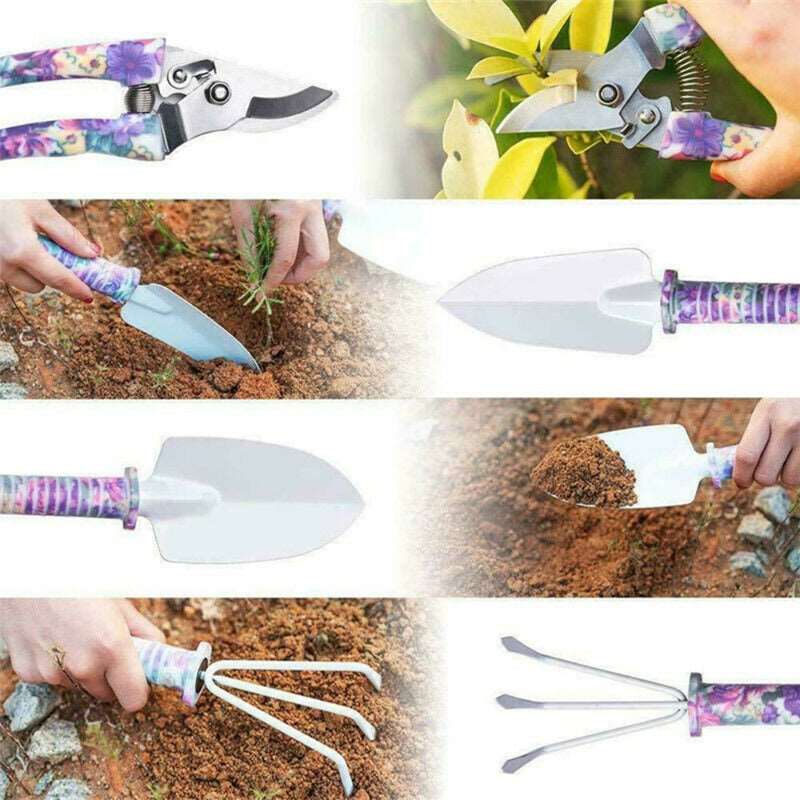 Garden Tool Box Set Shovel Rake Saw Watering Household Tool Pruning Planting Gardening Hardware Garden Plant Tools