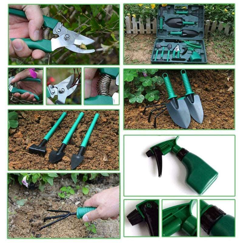 Garden Tool Box Set Shovel Rake Saw Watering Household Tool Pruning Planting Gardening Hardware Garden Plant Tools