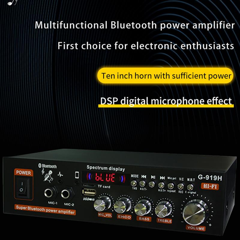 1000W Home Digital Amplifiers Audio 110-220V Bass Audio Power bluetooth Amplifier Hifi FM Auto Music Subwoofer Speakers