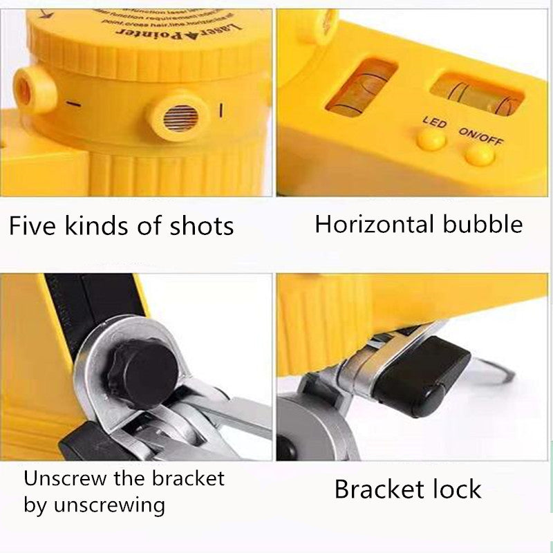 Plastic Multifunction cross Line Tool Device LED Laser Level Vertical Horizontal LV60 equipment measuring With Tripod