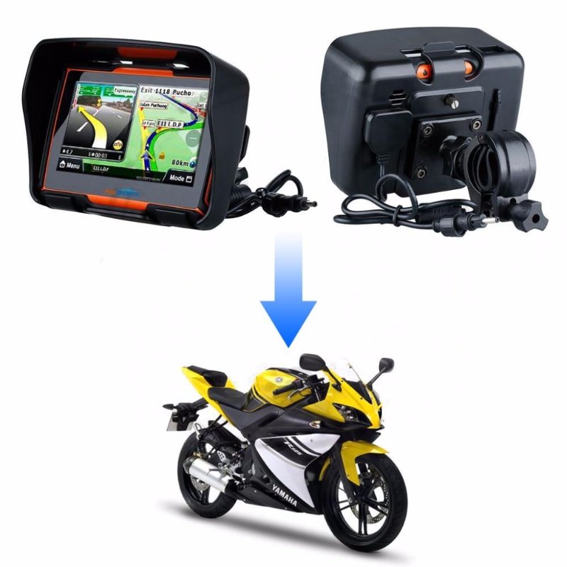 Car Motor Navigator GPS Motorcycle Waterproof GPS Navigation with FM Bluetooth Free Maps